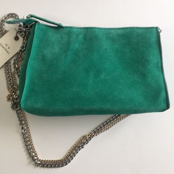β¨ π β¨βZara Woman Emerald Green Chain Leather Crossbody Handbag β¨ - Picture 8 of 17